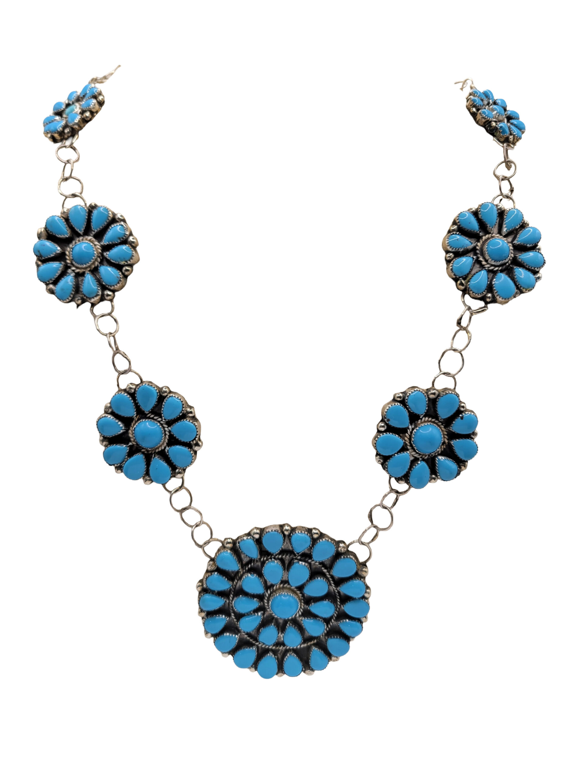 Turquoise Cluster Bracelet Chain Necklace